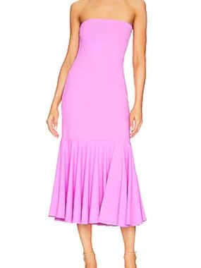 Susana Monaco Strapless tube Midi Dress in Bubble